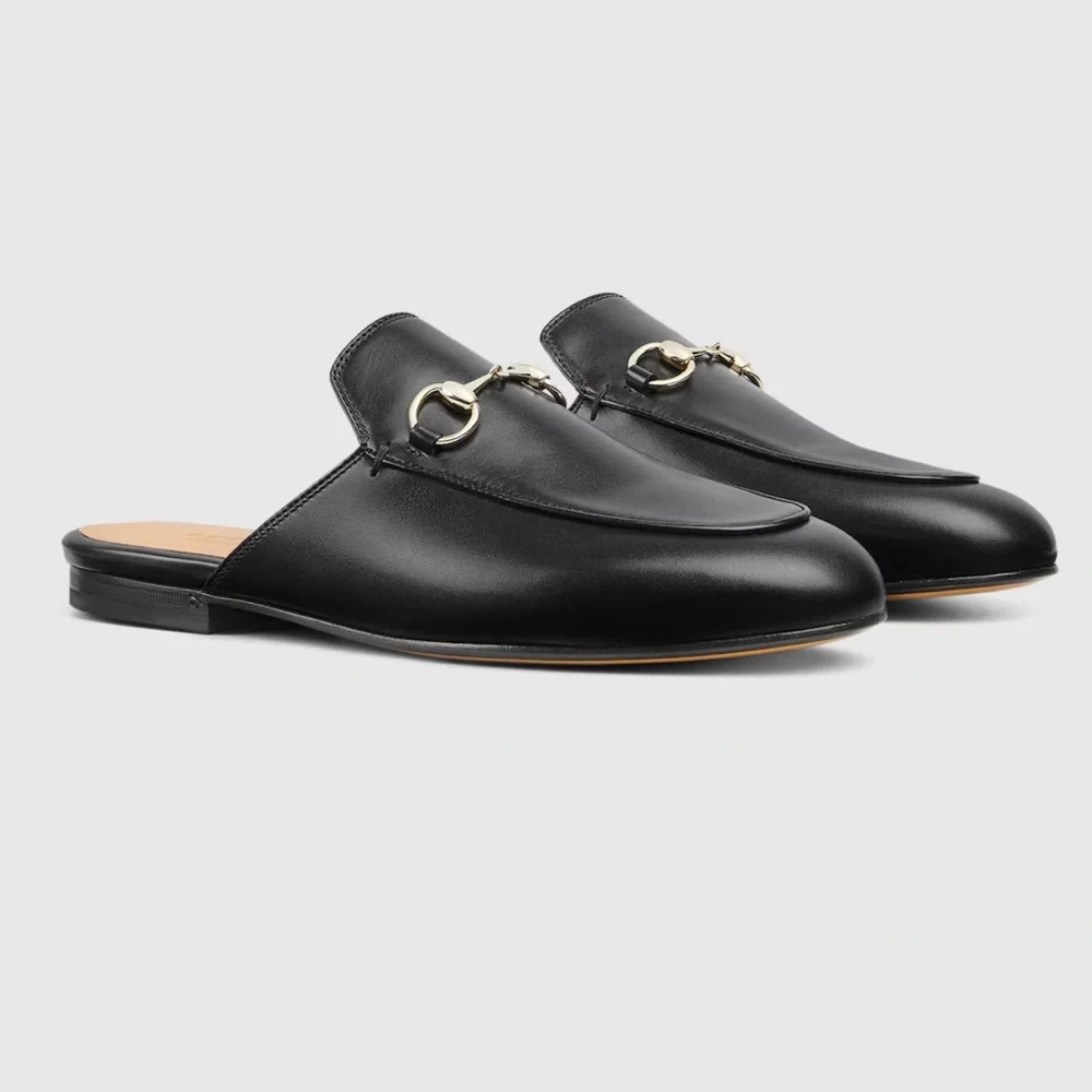 Gucci Princetown Slipper Mule in Black Leather - Picture 3 of 15